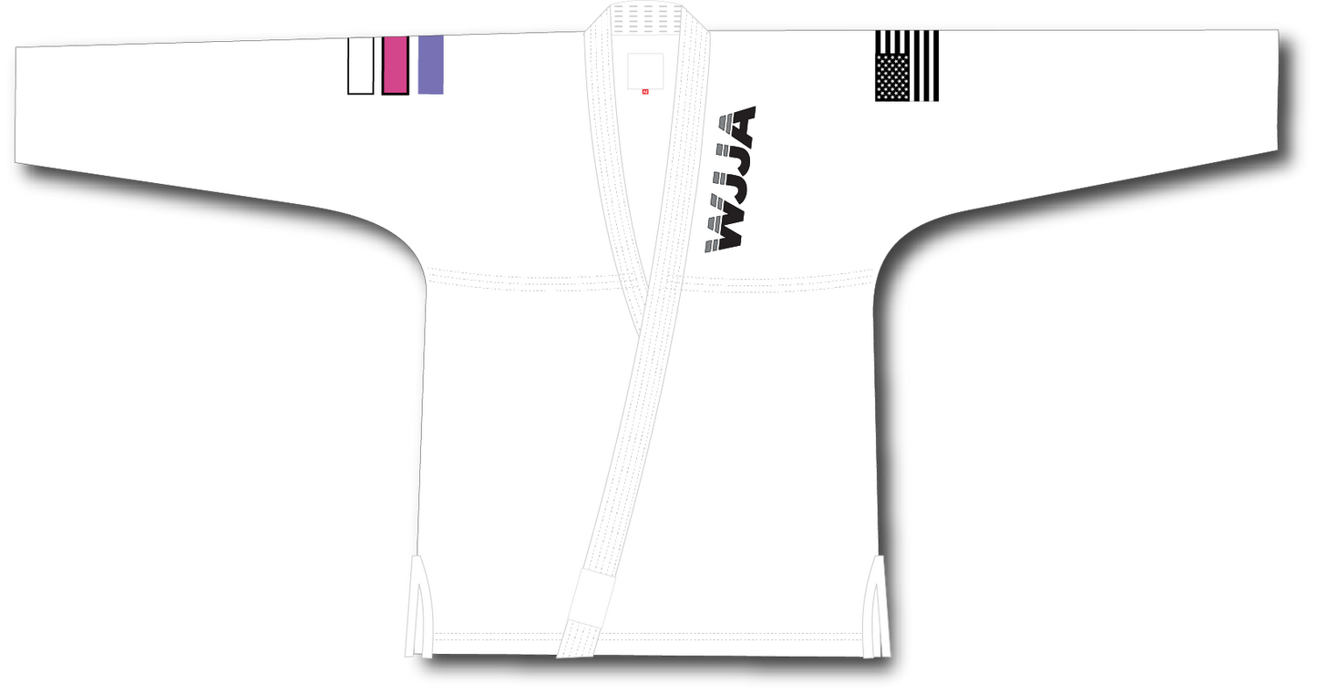 WJJA Adult Gi - Pink On White