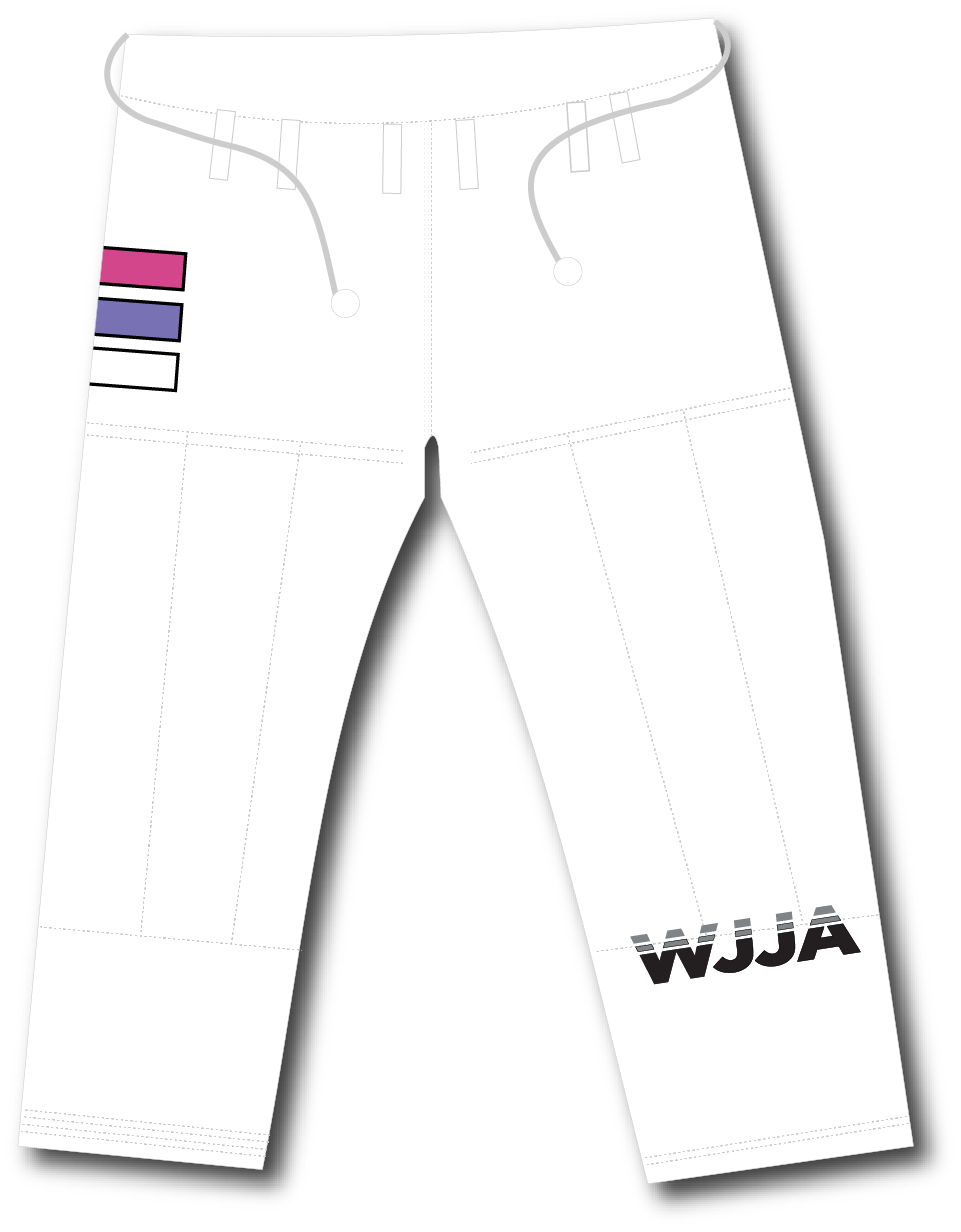 WJJA Adult Gi - Pink On White